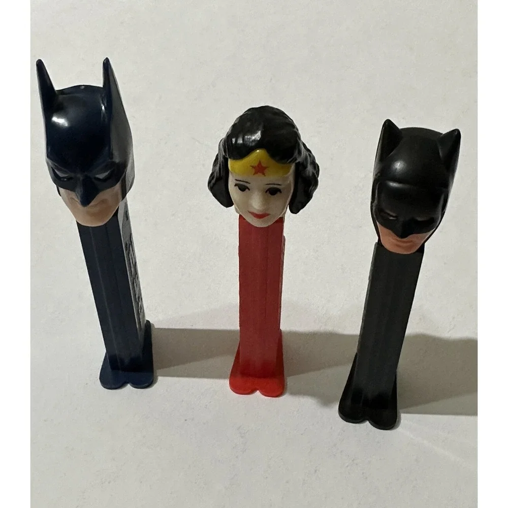 Vintage DC Pez Dispensers 2 Batman 1 Wonder Woman Slovenia‎